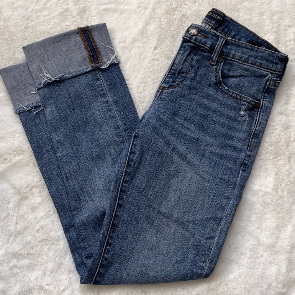Banana Republic Girlfriend Cuffed Jeans Size 25